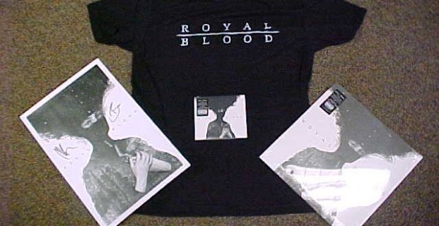 Be the next person to purchase the fabulous ROYAL BLOOD album on vinyl, and receive FREE, a neat Royal Blood t-shirt (size: Large)…a cd of the album…AND an autographed 11″ x 17″ poster, signed by Mike Kerr and Ben Thatcher!