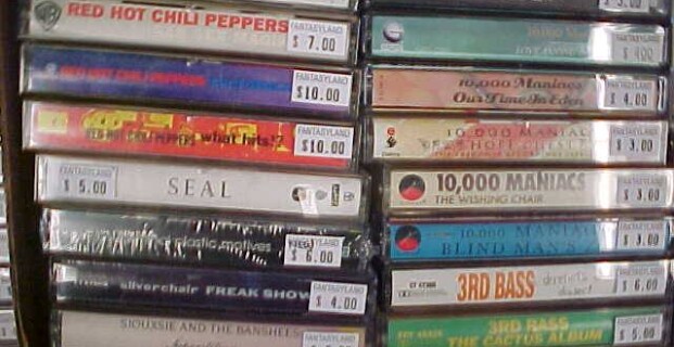 We got in a large collection (130) 1980`s & 1990`s alternative CASSETTE TAPES.