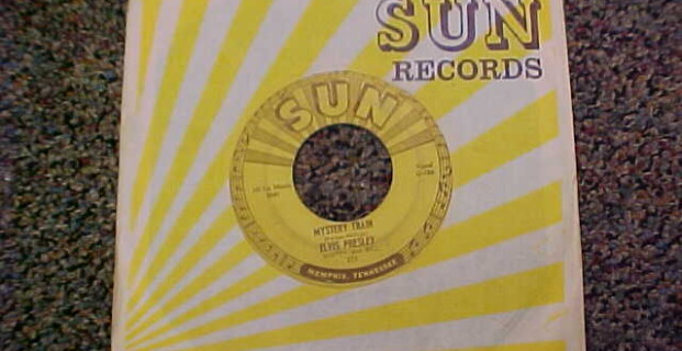 ELVIS ALERT!! We got in an original Elvis Presley SUN 45. “Mystery Train” b/w “I Forgot to Remember to Forget” (#223) 1955.